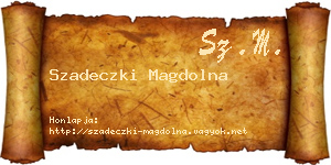 Szadeczki Magdolna névjegykártya